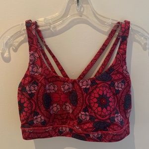 Lululemon Energy Bra Red Blue Pink 10